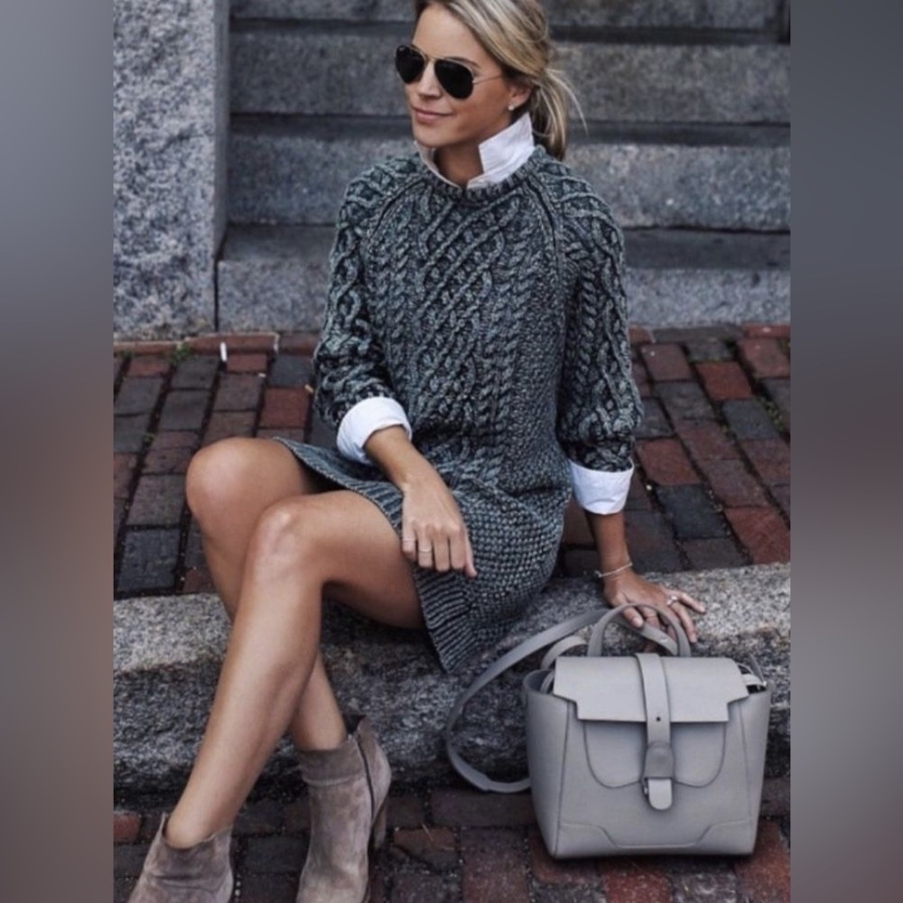 On a boat sweater dress